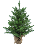 Le mini sapin de Noël artificiel "Lillemor" 60 cm (100 % PE) possède de véritables branches vertes denses dans un pot enveloppé de jute et des lumières LED intelligentes qui ajoutent un charme festif à n'importe quelle pièce.