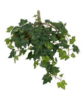 Le Lierre Artificiel Deluxe Vert 40 cm a des feuilles vertes luxuriantes et des vignes sinueuses sur un fond blanc.