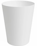 La jardinière Porto Ø30 cm x H40 cm est une jardinière cylindrique unie, blanche, avec une surface lisse et des côtés légèrement évasés, présentée sur un fond blanc.