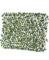 La Haie Artificielle Prunus Extensible 200x100 cm est un panneau rectangulaire de feuilles vertes artificielles sur une grille en plastique, qui donne un aspect luxuriant et dense à votre espace.