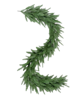 Le chiffre 2 est réalisé avec une Guirlande Artificielle verte 100% PE Premium - Branches de pin Smart LED en arc de cercle sur fond blanc.
