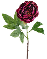 Fleur artificielle Pivoine 61 cm aubergine