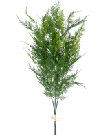 La Branche Artificielle Fougère Deluxe 127 cm possède de hautes fougères artificielles vert clair, regroupées avec une corde de couleur beige, sur un fond blanc uni.