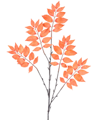 Branche artificielle Fougère ramifiée orange 78 cm