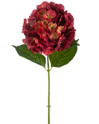 Hortensia artificiel 75 cm bordeaux