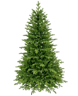 L'arbre de Noël artificiel "Vinje" 100 % PE est un arbre de Noël artificiel vert et luxuriant avec des branches denses en PE et une forme symétrique et naturelle, qui se dresse non décoré sur un fond blanc uni.