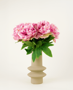 Bouquet de fleurs artificielles en soie Pivoine Rose Clair