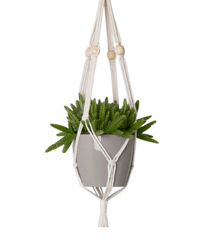 Corde à suspendre Macramé Triple Noeud Pierre Blanc Ø10 x H160 cm
