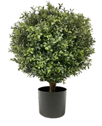 Plante Boule de buis artificiel sur tige d40 cm UV